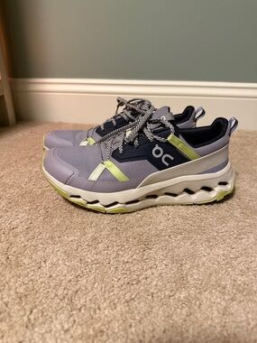 On Running Women’s Athletic Shoes in Lavender with Lime Accents